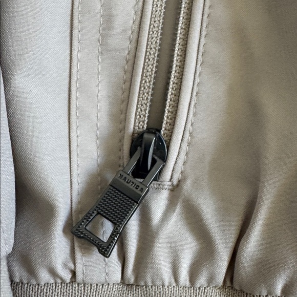 Nautica Beige Zip Up Bomber Jacket Men’s Casual Lightweight Coat - Picture 4 of 11